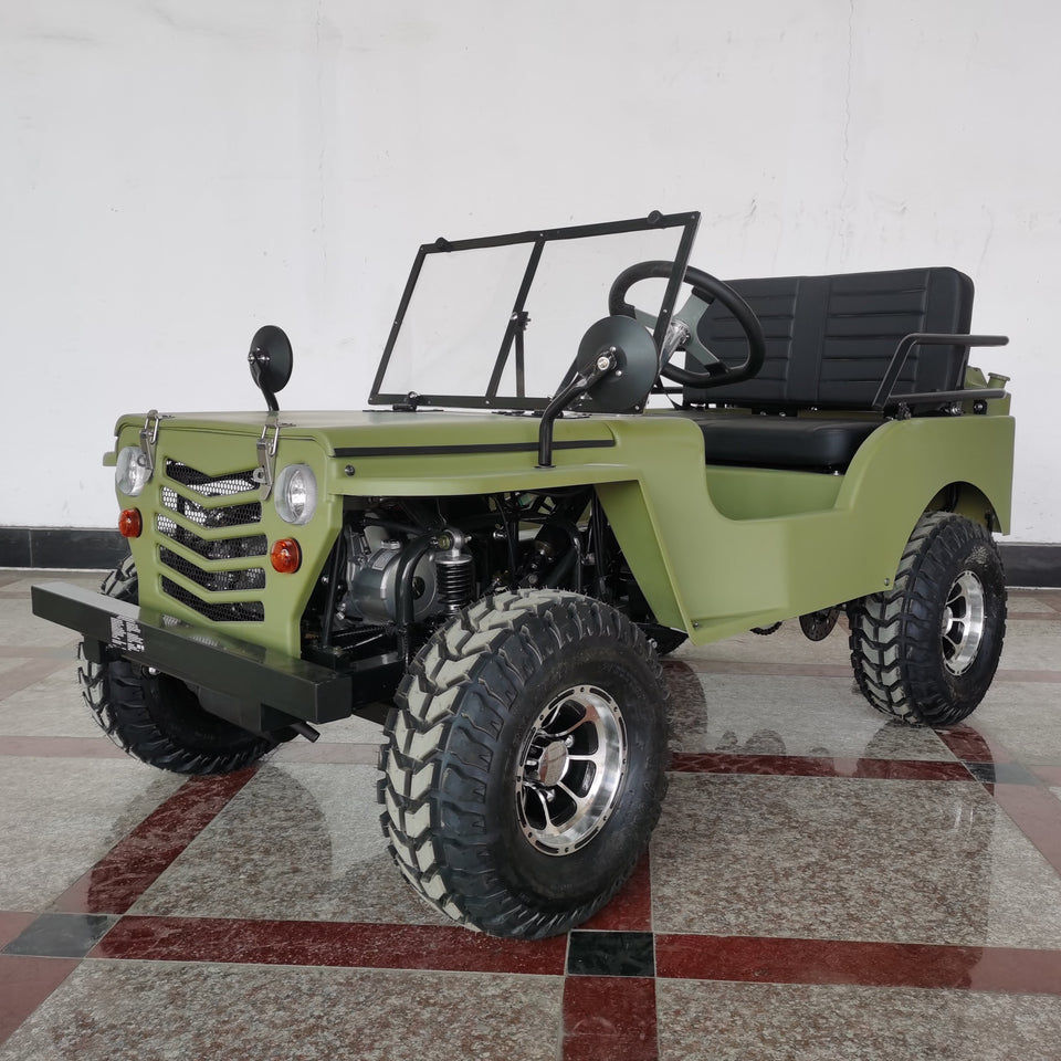 Thunderbird 125cc Mini Jeep | Willys Edition | PAZ125-1 | 3-Speed Matte Green