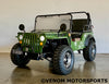 Venom Mini Jeep | 125cc | 2 Seater | Willys Edition | 3 Speed Army Green