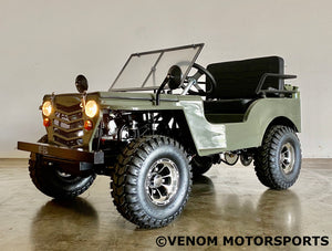 Thunderbird 125cc Mini Jeep | Willys Edition | PAZ125-1 | 3-Speed Army Green
