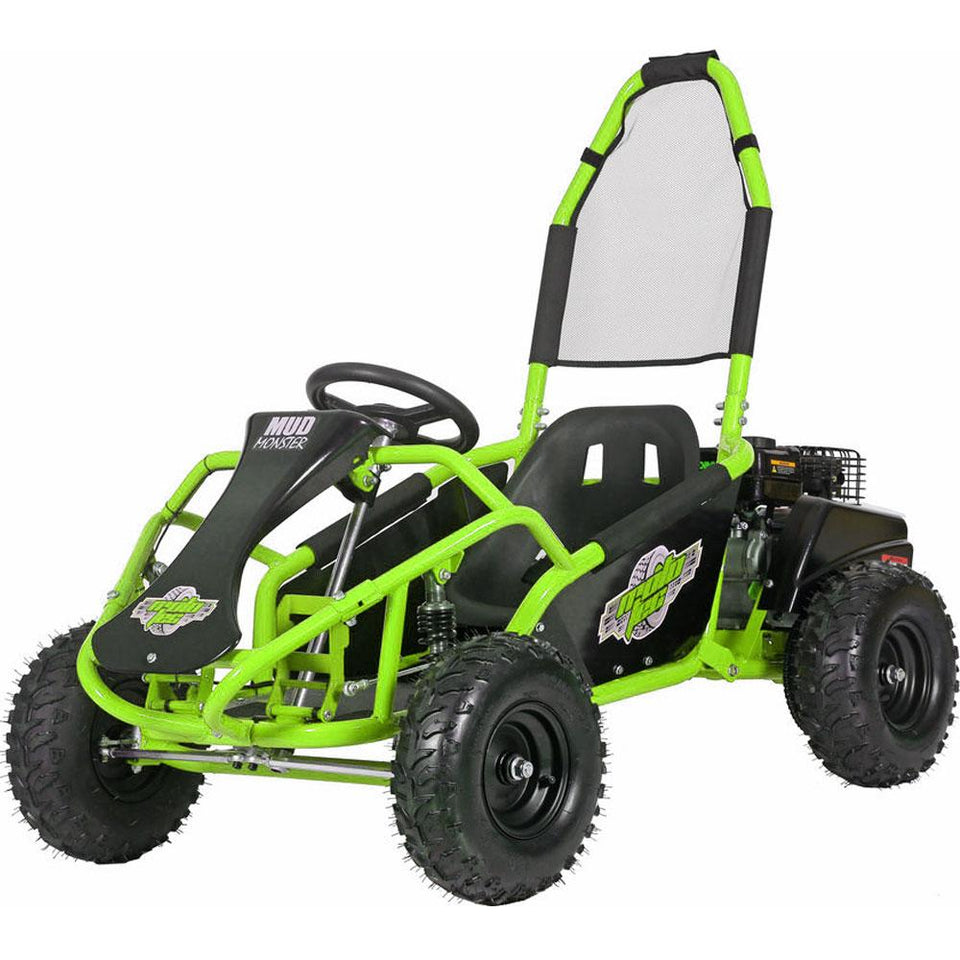 Venom Mud Ripper Kids Go Kart | 98cc | Gas Powered | Dune Buggy Green