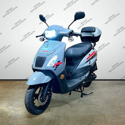 Venom Cali Moped | 50cc Scooter | Automatic Transmission Grey