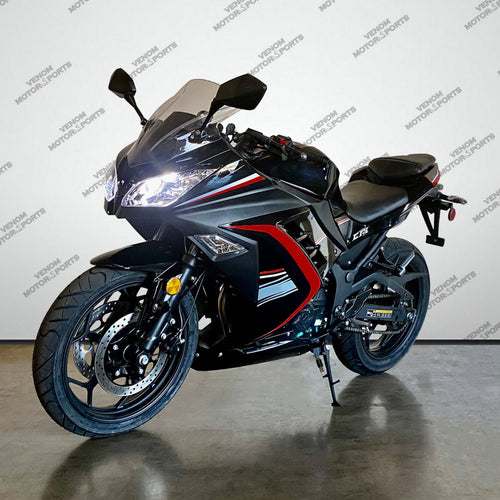 Venom SuperBike | 250cc Sport Bike | Fuel Injected | 6 Speed Black