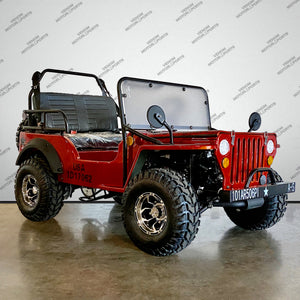 Venom Mini Jeep | 125cc | 2 Seater | Willys Edition | 3 Speed Red