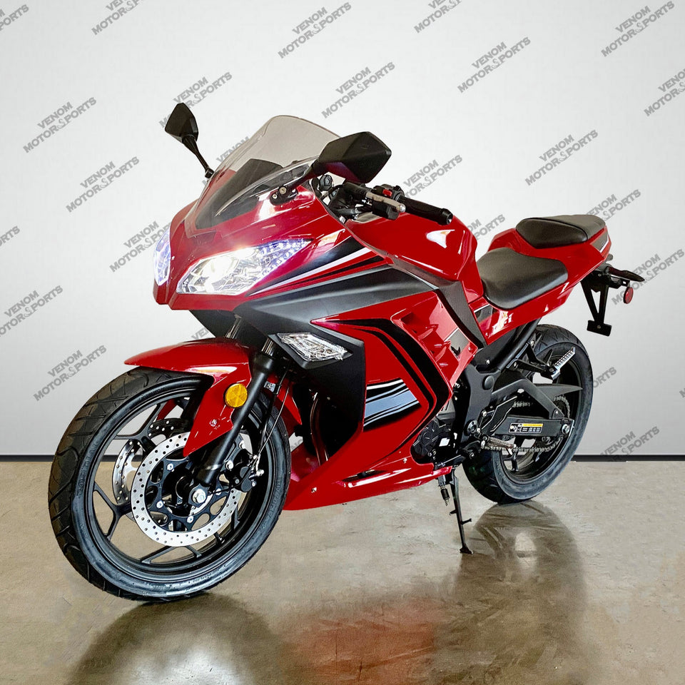 Venom SuperBike | 250cc Motorcycle | Fuel Injected | 6 Speed Red