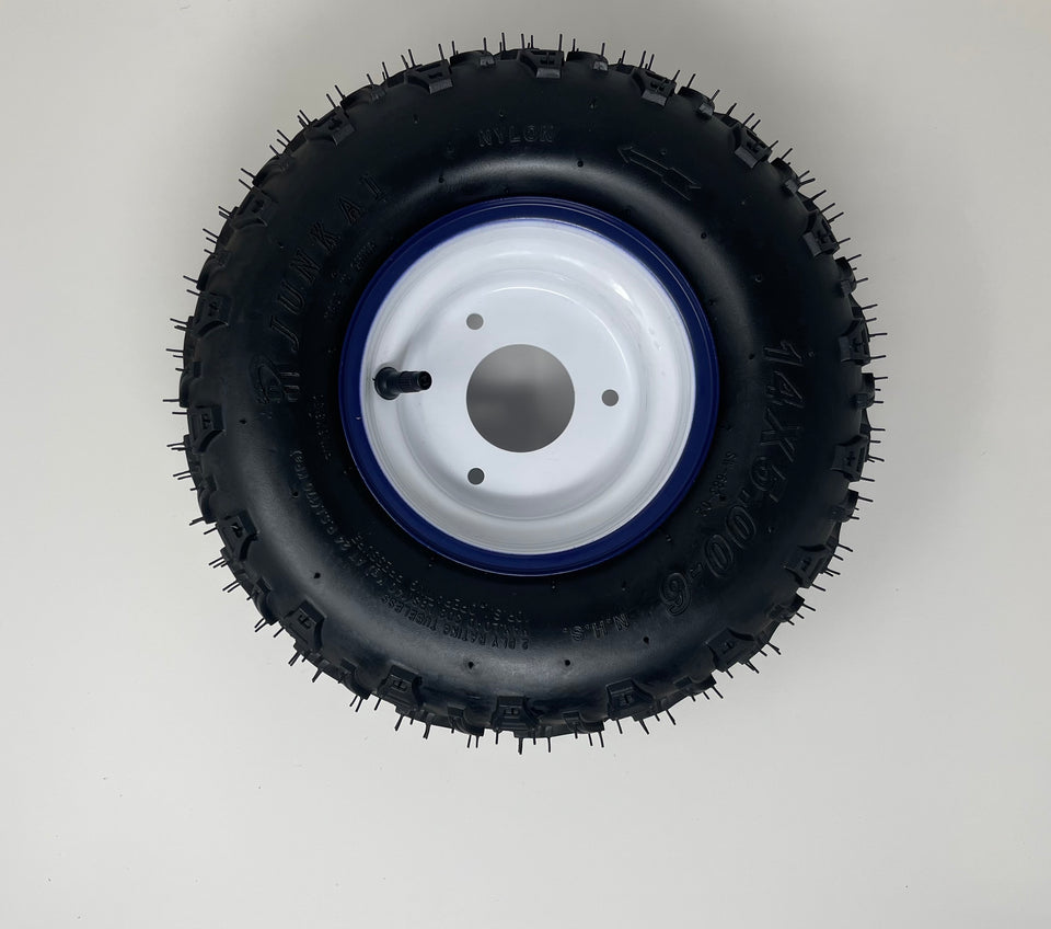 Replacement Tire + Rim | 14x4.10-6 | 14x5.00-6 | Venom 1300W ATV Blue
