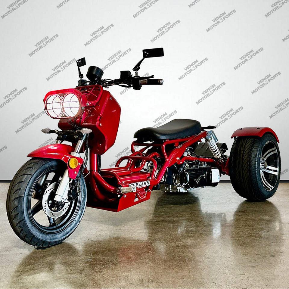 50cc Maddog Trike | 3 Wheeler | Automatic Transmission Burgundy