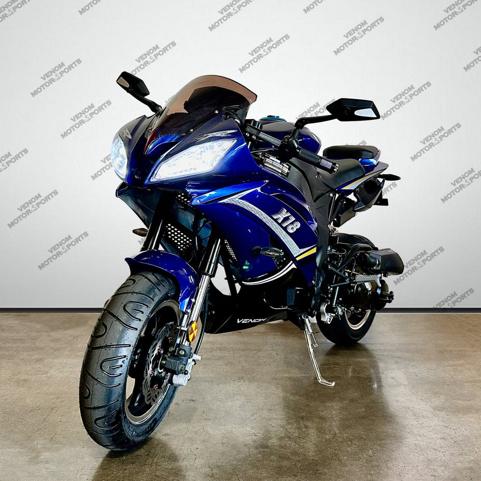 Venom x18 | 50cc Motorcycle | Automatic Transmission [PRE-ORDER JULY 30TH 2025] Blue