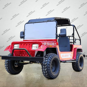 Venom 200cc Mini Jeep | Willys Edition | Full-Size | Automatic Red