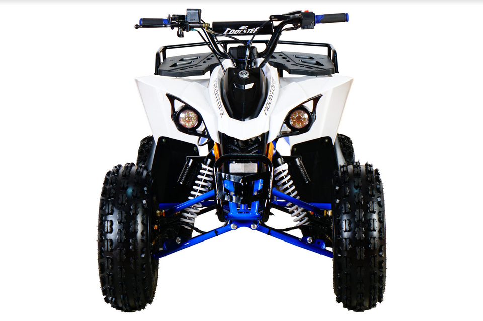Venom Raptor 125cc ATV | Automatic Transmission + Reverse White Blue