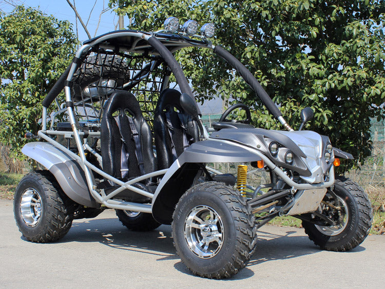 Venom Bolt Go Kart | 2 Seater | 200cc | Automatic + Reverse Silver