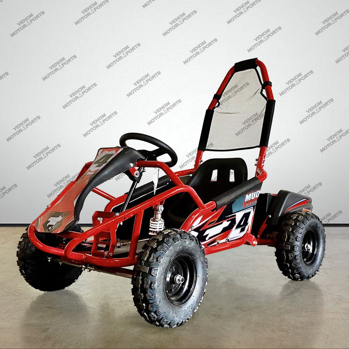 Venom Mud Ripper Kids Go Kart | 1000W | 48V | Kids Dune Buggy Red