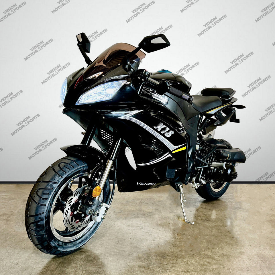 Venom x18 | 50cc Motorcycle | Automatic Transmission [PRE-ORDER JULY 30TH 2025] Black