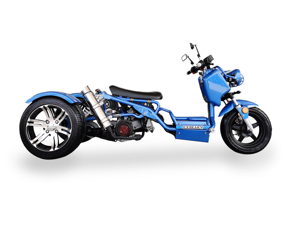 150cc Maddog Trike | 3 Wheeler | Automatic Transmission Blue