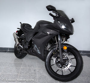 Venom x22 Motorcycle | 125cc Ninja | 4-Speed Matte Black