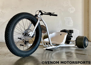 Venom Drift Trike | 200cc | 6.5HP White & Black (White Seat)