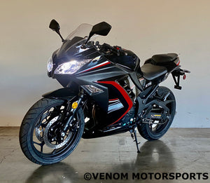 Venom SuperBike | 250cc Motorcycle | Fuel Injected | 6 Speed Black