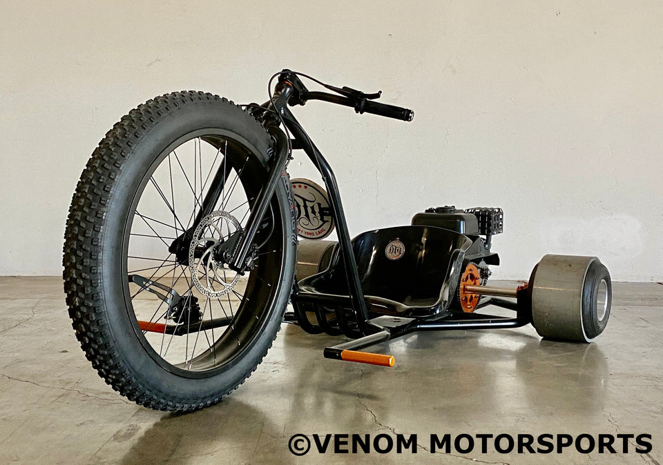 Venom Drift Trike | 200cc | 6.5HP Black & Orange (Black Seat)