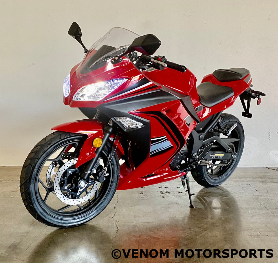 Venom SuperBike | 250cc Motorcycle | Fuel Injected | 6 Speed Red