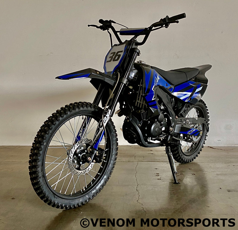 Venom 250cc Dirt Bike | Motocross | 5 Speed | Off Road Blue