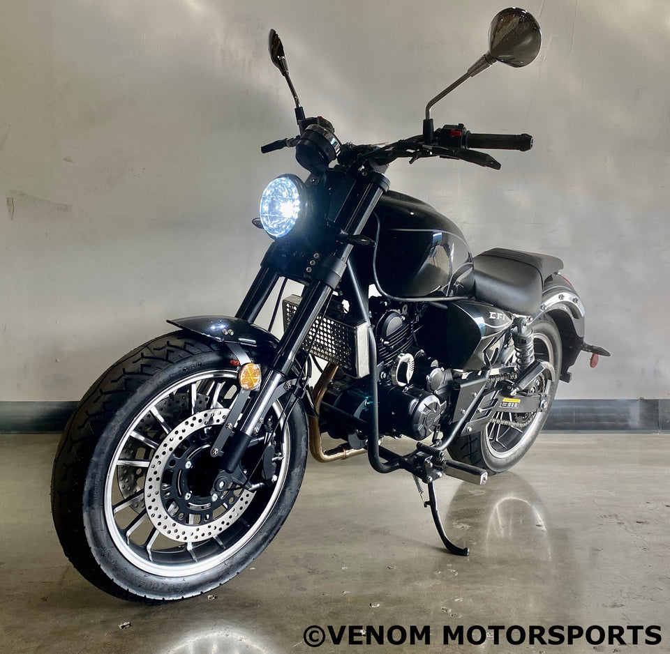 Venom Cruiser | 250cc Chopper | Fuel-Injected | 6-Speed Black