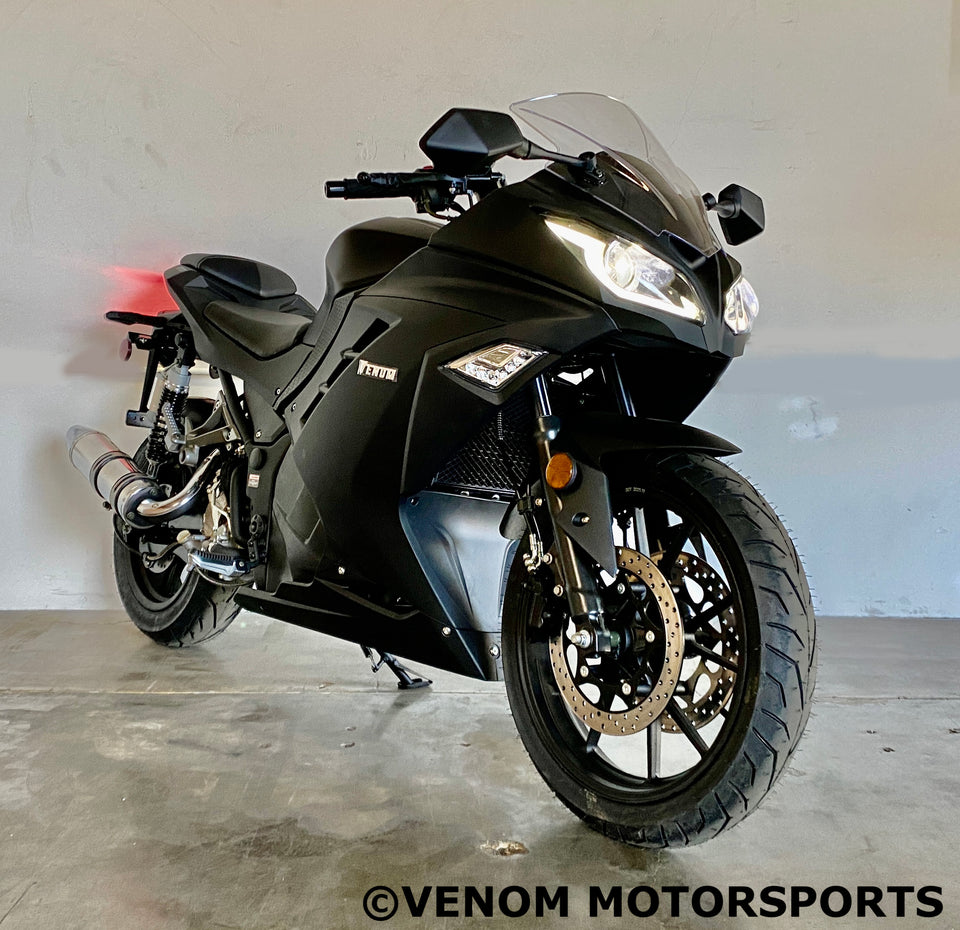 Venom x22GT | 250cc Motorcycle | Ninja | Automatic Transmission MIDNIGHT BLACK