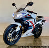 Venom SuperBike | 250cc Motorcycle | Fuel Injected | 6 Speed White