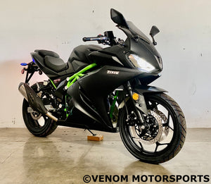 Venom x22R MAX 250cc Motorcycle | Fuel Injected | 6 Speed Matte Black