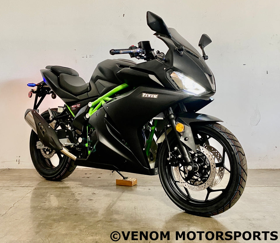Venom x22R MAX 250cc Motorcycle | Fuel Injected | 6 Speed Matte Black