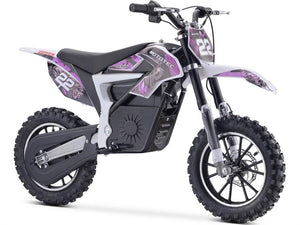 Venom Electric Demon Dirt Bike 500 Watts 36 Volts Lithium Purple