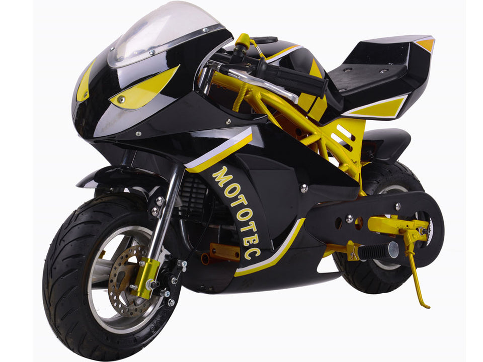 49cc 2-Stroke Premium Pocket Bike - M1 Yellow