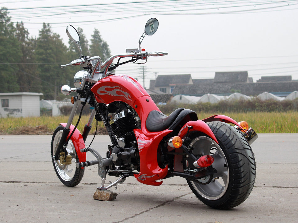 Venom Villain | 250cc Chopper | 5-Speed 6month replacement parts w 1 year engine ($0) No ($0) Red