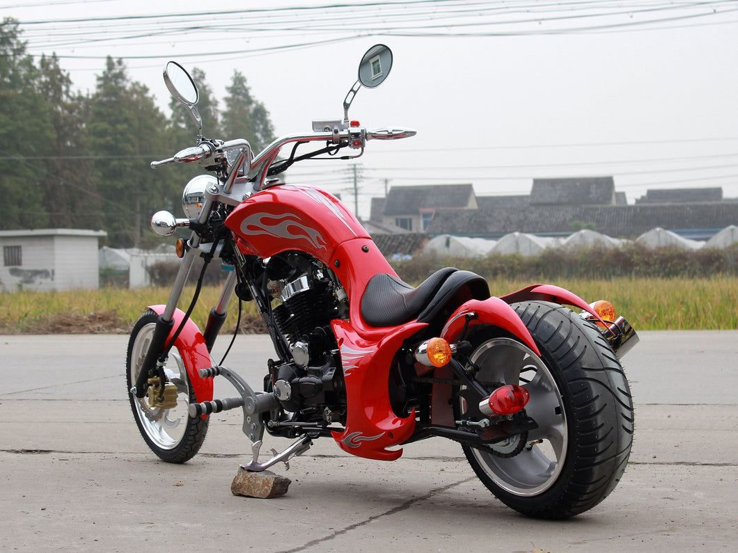 Venom Villain | 250cc Chopper | 5-Speed 6month replacement parts w 1 year engine ($0) No ($0) Red